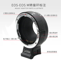 EF-EOSM IV Metal electronic auto focus Adapter Ring for canon eos EF EF-S Lens to EF-M eosm/m2/m3/m5/m6/m10/m50/m100 camera