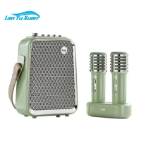 Original Divoom Songbird Home ktv Sound Set Portable Outdoor Karaoke Bluetooth Small Speaker With Dual Wireless Microphone