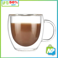 Cangkir Kopi Kaca Bening Panas Tidak Menyebar - Ruang Hampa Unik Mini