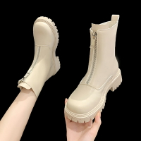 白色馬丁靴女夏季薄款2021新款網紅春秋單靴炸街瘦瘦靴英倫風短靴