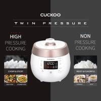 CUCKOO CRP-RT0609FW 6 Cup (Uncooked) &amp; 12 Cup (Cooked) Small Twin Pressure Plate Rice Cooker &amp; Warmer