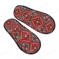 Ukraine Ukrainian Embroidery Ornament Guest Slippers for Hotel Women Custom Print Boho House Slipper