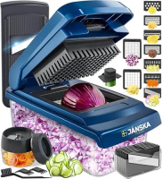 UltraChop All-In-1, 12 Blade Heavy Duty Vegetable Chopper, Food Chopper Container, Spiralizer, Mando