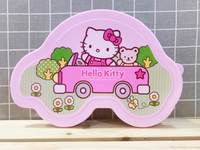 【震撼精品百貨】凱蒂貓 Hello Kitty 日本SANRIO三麗鷗 造型不鏽鋼餐盤(附收納袋)-車子#42246 震撼日式精品百貨