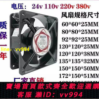 全新鋁合金24V 110V 220V 380V電焊機機柜電箱散熱風扇軸流風機