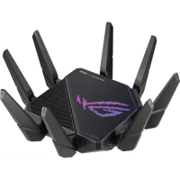 ROG rapture GT-AX11000 pro tri-band WiFi 6 extendable Gaming Router, 10G &amp; 2.5G ports, rangeboost plus, triple-Lev