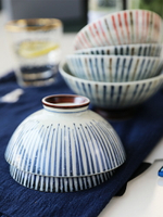 日本進口陶瓷餐具米飯碗日式高腳碗家用實用面碗湯碗 刷毛卷十草
