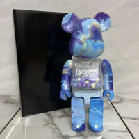 Bearbrick 400% marble Chiaki joints rotate with a clicking sound BE@RBRICK 28cm plastic teddy bear trend toy doll