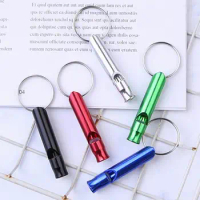 1000 pcs Aluminum Alloy Whistle Keyring Keychain Mini For Outdoor Emergency Survival Safety Sport Party Gift