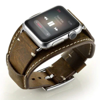 for Apple Watch 8 7 6 SE Band 44mm 40mm Series 5/4 Ultra 49mm Bands Genuine Leather Strap iWatch Series 3 38mm 42mm bracelet