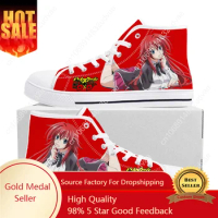 Rias Gremory High School DXD High Top Sneakers High Quality Mens Womens Teenager Canvas Sneaker Casual Couple Shoes Custom Shoe