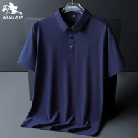polo shirt men 6XL 7XL 8XL Summer new High quality mens short-sleeved polo shirt Ice silk Men's business casual polo shirt 2212