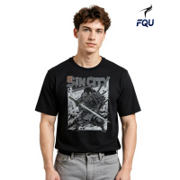 Kaos Anime Pria Wanita FQU Samurai Warrior Cat Seni Grafis Retro Pantai Hadiah Ayah Hitam Klasik All