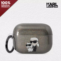KARL LAGERFELD Case Airpods Pro Gen2 Karl Lagerfeld TPU Glitter NFT KC - Black