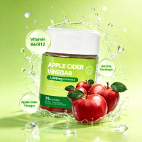 [Halal Approved] ACV Cuka Epal Vegan Gummies ACV dengan Asid Folik Vitamin B6 B12 Delima Bit 7. Kirr
