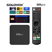 SOLOVOX 2024 M9 Pro MGPTV Android 11 OTT BOX 4G 64G 1000M LAN S905X4 Quad Core WiFi5G BT5 MGP Stalkerid IP TV M9pro Receiver
