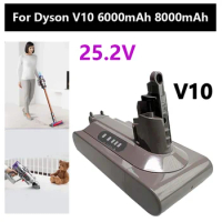 For Dyson V10 replacement battery 6000/8000mAh 25.2V lithium-ion battery compatible with Cyclone Animal cordless vacuum cleaner