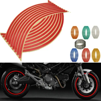 16Pcs Universal Waterproof Motorcycle Wheel Rim Reflective Stickers Moto Auto Decal For Suzuki gs 500e gsx 250 6001400 650f