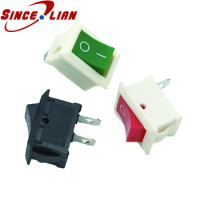 50PCS Rocker Switch ST159 Roc 6A 250V ON-OFF Black/White/Red /green Power Button 21mm*15mm 2PIN Ship Type Switches