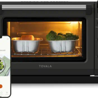 Tovala Smart Oven Pro, 6-in-1 Countertop Convection Oven - Steam, Toast, Air Fry, Bake, Broil, and Reheat - Smartphone