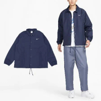 Nike 教練外套 Authentics Lined 藍 寬鬆 男款 刺繡 防潑水 防風 夾克 FD7844-410