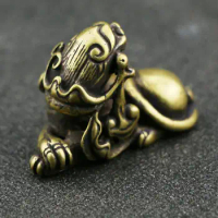 Pure copper solid bronze ware mountain and sea Sutra auspicious beast Fire Kirin miniature pocket Bronze Statue Ornament