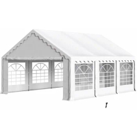 Outdoor Large Sun Shelter of 16X20ft, 6 Removable Sidewalls, Canopy Gazebo Commercial