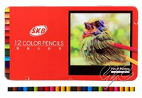 SKB  NP-120  樂趣12色色鉛筆 (鐵盒) / 盒