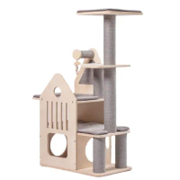 Cat Tree, Wood Cat Tree for Indoor Cats,Cat Tree Tower with Cats Scratching Post, Cat Tree