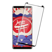 三星 Note 8 保護貼 日本AGC買一送一 滿版曲面黑框鋼化膜(買一送一 三星 Note 8 保護貼)