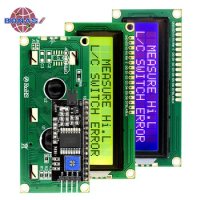 LCD1602 1602 LCD Module 16x2 Character LCD Display PCF8574T PCF8574 IIC I2C Interface 5V Blue / Yellow Green Screen for Arduino