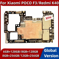 Motherboard for Xiaomi POCO F3 M2012K11AG, Global Version Circuits Mainboard, 128GB, 256GB ROM, with Full Chips