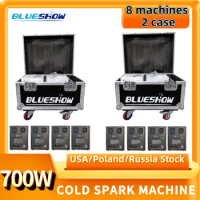 No Duty 8PCS 700w Cold Spark Machine With flightcase 600W DMX Ti Power 750W Cold Firework Machine Fountain Stage Spark Machine
