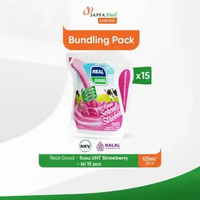 Real Good Susu UHT Rasa Sereal Strawberry 125ml - Isi 15 pcs
