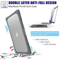 Multifunction Laptop cases for Apple Macbook Pro 16 2019 Hard laptop Shell Shockproof With Stand holder