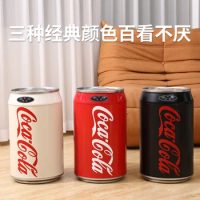 Coca-Cola garbage can intelligent sensing stainless steel cans net red bucket