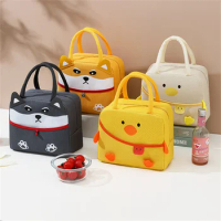 Cartoon Cute Insulated Lunch Bag Kawaii Portable Lunch Box Student Kids School Thermal Storage Bag Picnic Bento Food Tote Bags