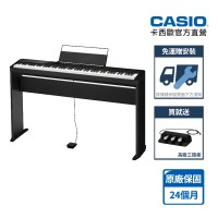 【CASIO 卡西歐】原廠直營數位鋼琴PX-S5000-11C+SP-34C2+ATH-S100(木質琴鍵 含琴架+三踏板+耳機)