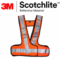 螢橘V型網布反光安全背心 3M Scotchlite反光 Safetylite