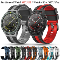 Replacement 22mm Straps For Huawei GT3 SE / Watch 4 Pro Silicone Band For Huawei Watch GT 2 3 4 GT3 Pro 46mm Bracelet Wristbands