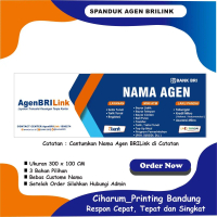 Spanduk Agen Brilink Banner Agen Brilink Costume Desain Ukuran 100 x 300 CM