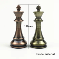 Chess Set No Chessboard Kirsite Electroplating Technology Chess Piece High Grade King Height 110mm Chess Game Bright Chess Piece