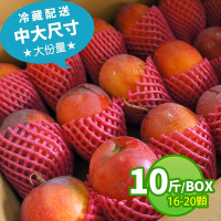 冷藏出貨-築地一番鮮-現貨-產地直送愛文芒果10斤裝(16-20顆/箱)