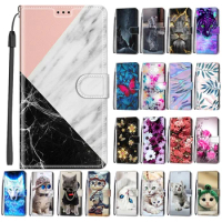 Flower Pattern Flip Case For Samsung Galaxy S21+ S21 FE S30 Ultra S21Plus 5G S 21 Wallet Leather Phone Cases Stand Book Cover