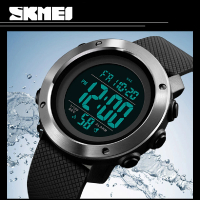 【SKMEI 時刻美】不鏽鋼圈簡約電子錶 休閒運動錶 1416(防水多功能錶 男女中性錶 學生錶 手錶)
