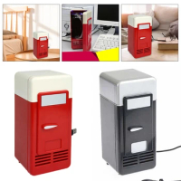 USB Mini Fridge Refrigerator with LED Light Fridge Beverage Drink Cooler and Warmer Fridge Mini Car Refrigerator New Dropship