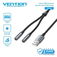 VENTION USB External Sound Card 2 Port Audio Mic Splitter Aux 3.5mm Stereo Laptop & PC CVI