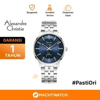 Jam Tangan Pria Alexandre Christie Classic Slim AC 8692 MH BSSBU Blue Dial Stainless Steel Strap Mul