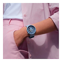 SWATCH 生物陶瓷 BIG BOLD系列手錶C-BLUE 陶瓷粉藍(47mm)