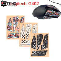 1pc Mouse Grip Tape Skate Handmade Sticker Colored Non Slip Wear-resistant Suck Sweat Protector Sticker For Logitech G402 Mouse